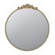 Kea Wall Mirror | 32" | Round Vintage | Gold Metal Baroque Frame