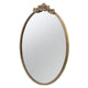Kea 32 Inch Vintage Round Wall Mirror Gold Metal Frame Baroque Design By Casagear Home BM285933