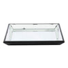 Inez 20 Inch Decorative Glass Tray Silver Mirrored Wall Hanger Medium By Casagear Home BM285935