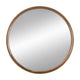 Roe Wall Mirror | 32" | Round Mounted | Brown Pine Wood