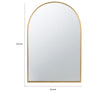 Cod 36 Inch Wall Mounted Mirror Wide Arched Design Gold Metal Frame By Casagear Home BM285939