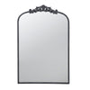 Kea Wall Mirror | 36" | Curved Metal Frame | Baroque | Black