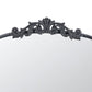 Kea 36 Inch Wall Mirror Black Curved Metal Frame Baroque Accent Design By Casagear Home BM285941