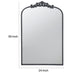 Kea 36 Inch Wall Mirror Black Curved Metal Frame Baroque Accent Design By Casagear Home BM285941