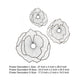 30 24 18 Inch Set of 3 Decorative Metal Flowers Wall Decor Black Gold By Casagear Home BM285945
