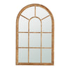 Wall Mirror | 54" | Window Pane Design | Fir Wood | Brown