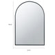 Cod 36 Inch Wall Mounted Mirror Wide Arched Design Black Metal Frame By Casagear Home BM285949