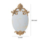 Vic 21 Inch Oval Wall Mirror Ornate Scrolled Wood Frame Antique Gold Finish By Casagear Home BM285953