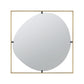 Ani 32 Inch Mirror, Artistic Oval Cut Out Design, Gold Finish Metal Frame By Casagear Home