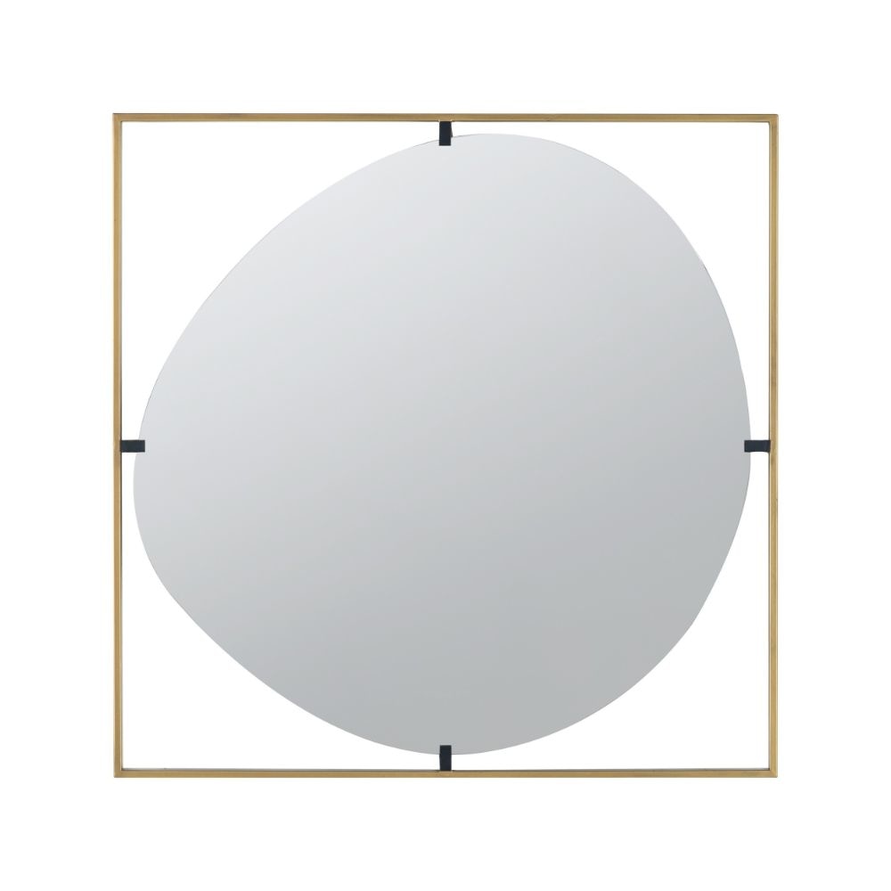 Ani Mirror | 32" | Oval Cutout Design | Gold Metal Frame