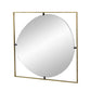 Ani 32 Inch Mirror Artistic Oval Cut Out Design Gold Finish Metal Frame By Casagear Home BM285959