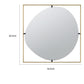 Ani 32 Inch Mirror Artistic Oval Cut Out Design Gold Finish Metal Frame By Casagear Home BM285959
