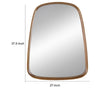 Roe 27 Inch Wall Mirror Brown Curved Pine Wood Frame Minimalistic By Casagear Home BM285960