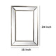 Toby 16 x 24 Inch Wall Mount Accent Mirror Large Wood Frame Brown By Casagear Home BM286093