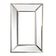 Toby 12 x 18 Inch Wall Mount Accent Mirror, Antique Silver Wood Frame By Casagear Home