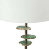 Parks 30 Inch Table Lamp With Agate Slices and Linen Drum Shade White By Casagear Home BM286095