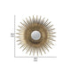 28 Inch Wall Mount Accent Mirror with Round Sunburst Iron Frame Gold By Casagear Home BM286103