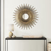 Wall Mirror | 28" | Mounted | Sunburst Iron Frame | Gold