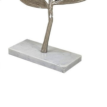 28 23 Inch Set of 2 Metal Statuettess Decorative Accent Olive Tree White By Casagear Home BM286108