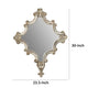 30 Inch Accent Wall Mirror Carved Ornate Scrollwork Antique White Fir Wood By Casagear Home BM286109