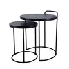 Nesting Tables | 18", 22" | Round | Mango Wood | Black | Set of 2