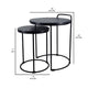 18 22 Inch Round Nesting End Tables Set of 2 Mango Wood Set of 2 Black By Casagear Home BM286119