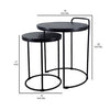 18 22 Inch Round Nesting End Tables Set of 2 Mango Wood Set of 2 Black By Casagear Home BM286119