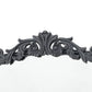 Kea 66 Inch Wall Mirror Black Curved Metal Frame Ornate Baroque Design By Casagear Home BM286125
