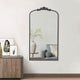 Kea Wall Mirror | 66" | Curved Metal Frame | Baroque | Black