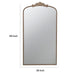 Kea 66 Inch Wall Mirror Gold Curved Metal Frame Ornate Baroque Design By Casagear Home BM286126