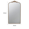 Kea 66 Inch Wall Mirror Gold Curved Metal Frame Ornate Baroque Design By Casagear Home BM286126