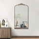 Kea Wall Mirror | 66" | Curved Metal Frame | Baroque | Gold