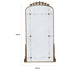 Elk 76 Inch Floor Mirror Antique Gold Curved Arch Metal Frame Baroque By Casagear Home BM286129