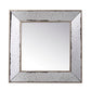 Filo 18 Inch Square Wall Accent Mirror, Raised Tray Edges, Mirrored Frame By Casagear Home