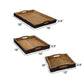20 18 16 Inch Set of 3 Wood Serving Trays Tree Bark Accent Natural Brown By Casagear Home BM286134