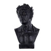 11 Inch Resin Atticus Bust Statue in Hand Painted Modern Matte Black FInish By Casagear Home
