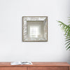 Filo Wall Mirror | 15" Square | Raised Edge | Silver Wood Frame