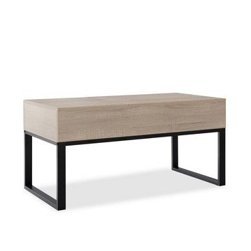 39 Inch Lift Top Extendable Coffee Table with Hidden Storage, Modern Brown By Casagear Home