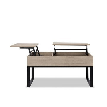 39 Inch Lift Top Extendable Coffee Table with Hidden Storage Modern Brown By Casagear Home BM286195