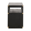 35 Inch Wood Nightstand with 2 Drawers and 1 Shelf Modern Gold Black By Casagear Home BM286281