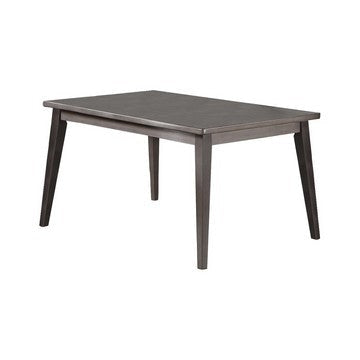 Kya 60 Inch Rectangular Dining Table, Dark Gray Top, Tapered legs, Gray By Casagear Home