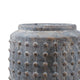 8 Inch Ceramic Planter Round Curved Bubbled Texture Weathered Gray Finish By Casagear Home BM286298