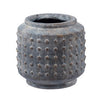 Planter | 8" | Ceramic | Bubbled Texture | Weathered Gray Finish