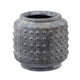 Planter | 8" | Ceramic | Bubbled Texture | Weathered Gray Finish