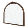 Eel 40 Inch Wall Mirror Espresso Brown Arched Wood Frame Hand Carved Rose By Casagear Home BM286300