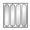 Wall Decor | 36" | 4 Swiveling Oblong Mirrors | Black Metal Frame