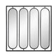 Wall Decor | 36" | 4 Swiveling Oblong Mirrors | Black Metal Frame