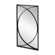32 Inch 3 Piece Wall Mirror Concentric Circles Stylish Black Metal Frame By Casagear Home BM286307