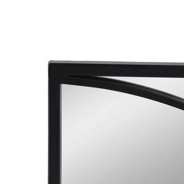 32 Inch 3 Piece Wall Mirror Concentric Circles Stylish Black Metal Frame By Casagear Home BM286307