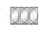 32 Inch 3 Piece Wall Mirror Concentric Circles Stylish Black Metal Frame By Casagear Home BM286307